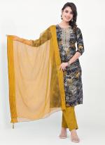 Modal Multi Colour Daily Wear Printed Readymade Kurti With Pant And Dupatta